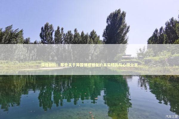 深度剖析：那些关于异国情感修复的真实经历与心得分享